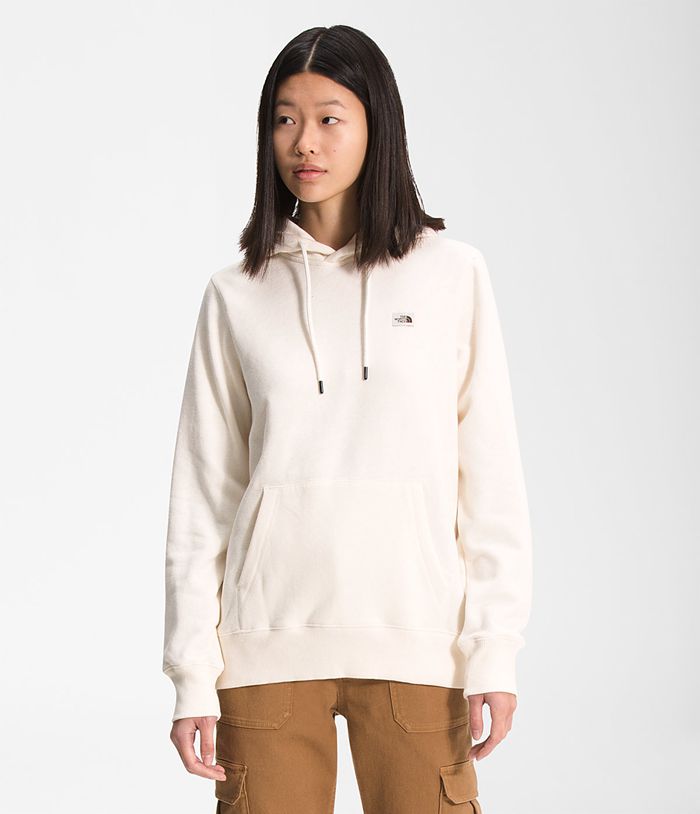 The North Face Heritage Patch Pullover Womens Hoodie White 762850-BNF